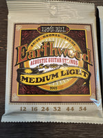2-Ernie Ball Earthwood 80/20 Medium Light Bronze Acoustic Guitar Strings New