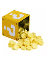 Super Mario Bros. Question Mark Mystery Box Coin Candy Tin New