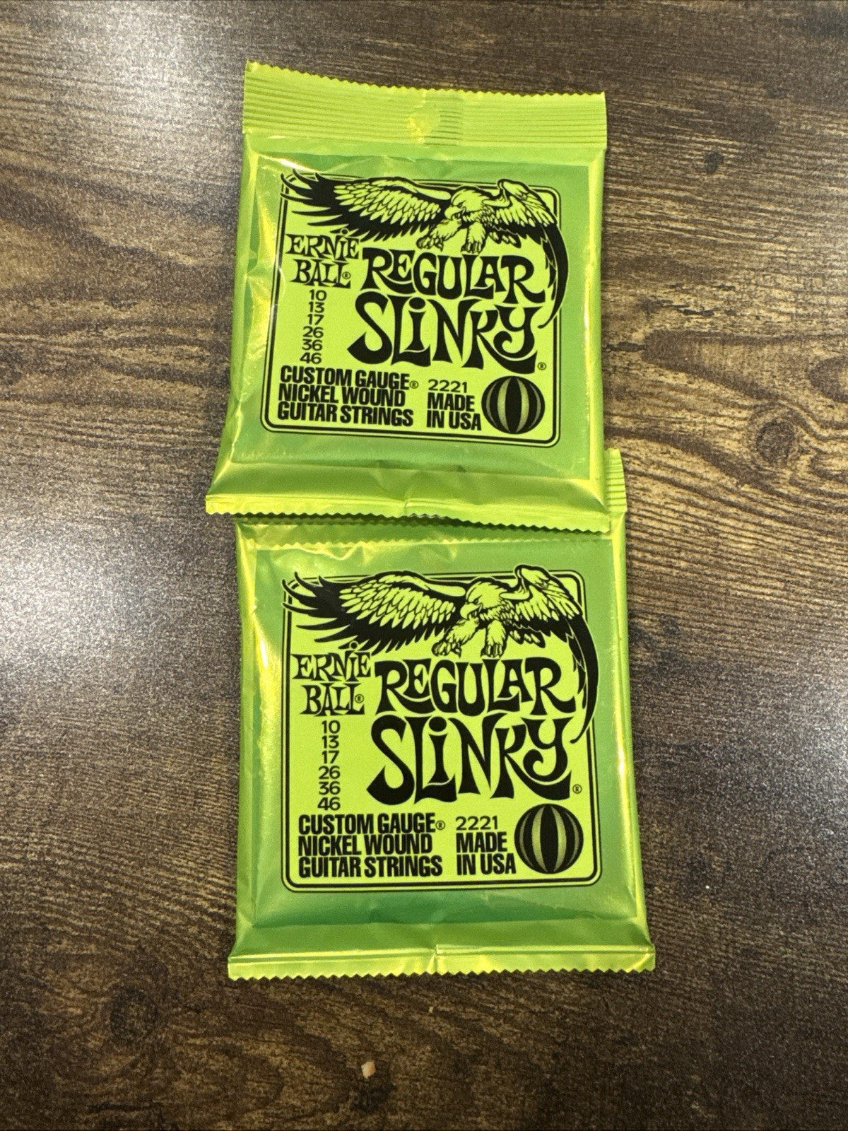 Ernie Ball Electric Guitar Strings - Regular Slinky Nickel Wound 10-46 - 2 Pack