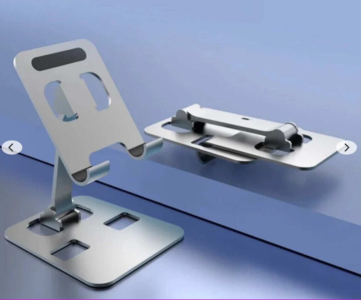 Silver Portable Aluminum Alloy Adjustable Tablet Stand Desktop For Ipad