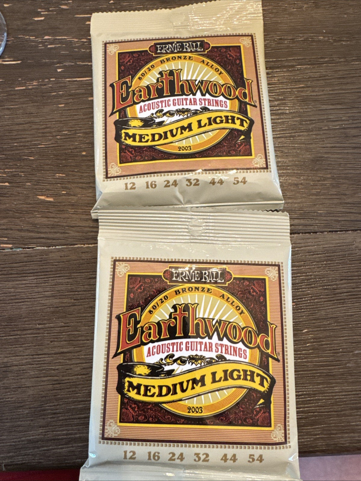 2-Ernie Ball Earthwood 80/20 Medium Light Bronze Acoustic Guitar Strings New