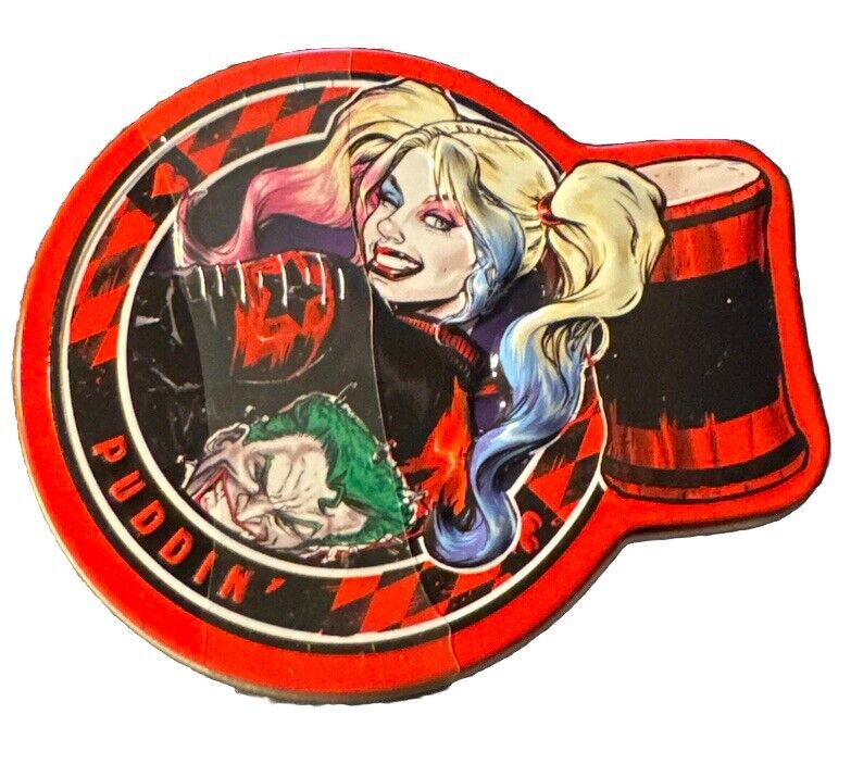Harley Quinn with Mallet Mad Love Candy in Embossed Metal Tin NEW SEALED 30g