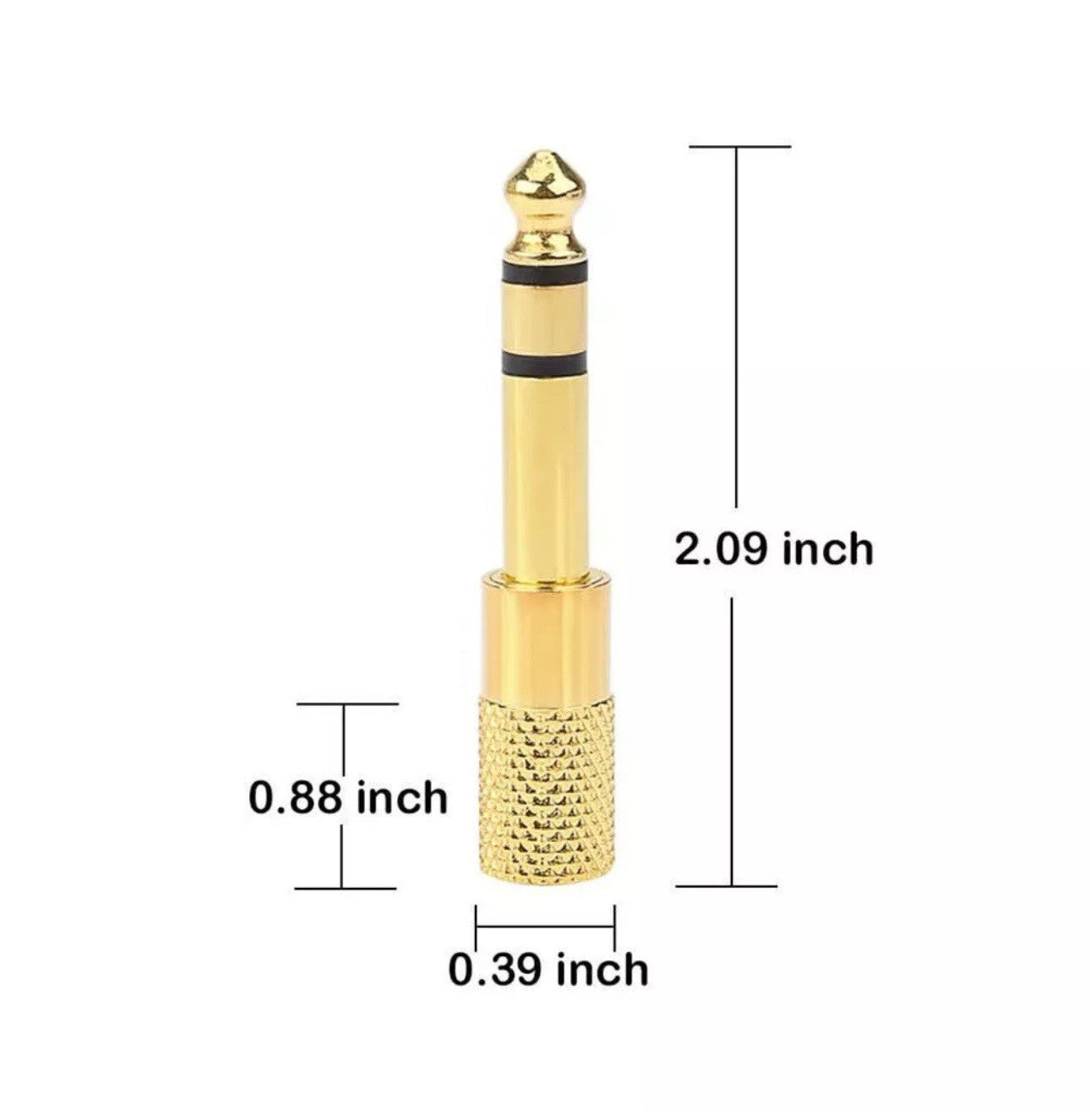 5x TRS Stereo Audio Headphone Adapter 6.35mm 1/4" Male to 3.5mm 1/8" Female Jack