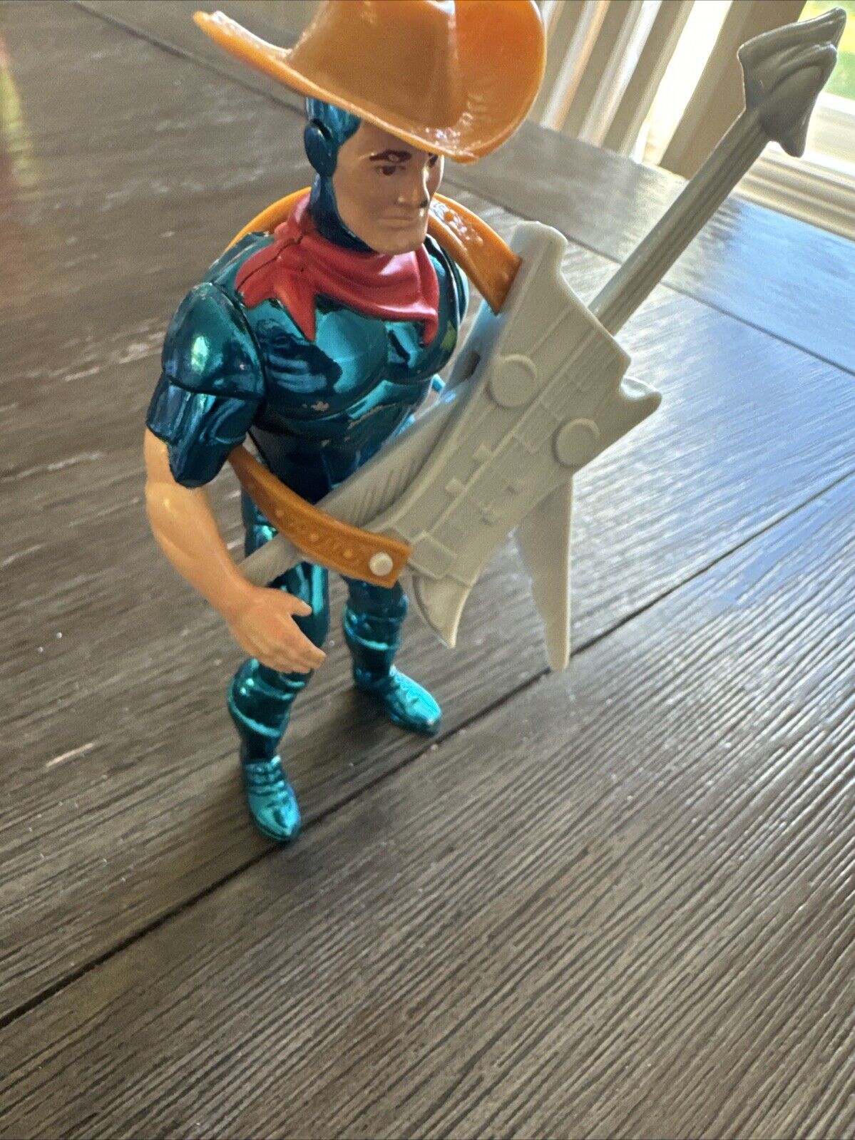 Silverhawks Bluegrass w Sideman Guitar 1986 Telepix Kenner Vintage Action Figure