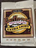 2-Ernie Ball 2006 Earthwood 80/20 Extra Light 10-50 Acoustic Guitar Strings