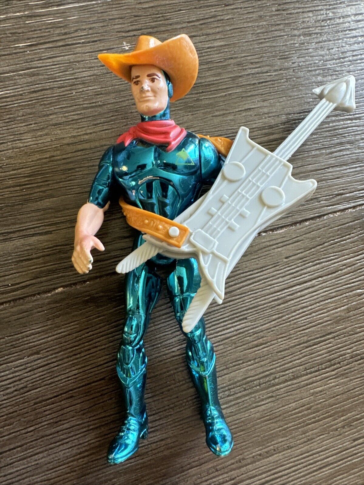 Silverhawks Bluegrass w Sideman Guitar 1986 Telepix Kenner Vintage Action Figure