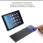 Foldable Bluetooth Keyboard with Touchpad Portable Wireless Keyboard with Sta...