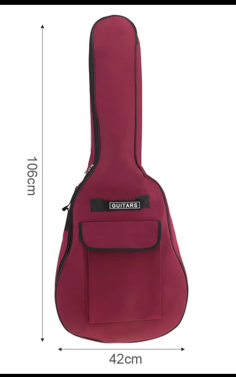 40/41 Inch Waterproof Oxford Fabric Guitar Case Gig Bag Double Straps