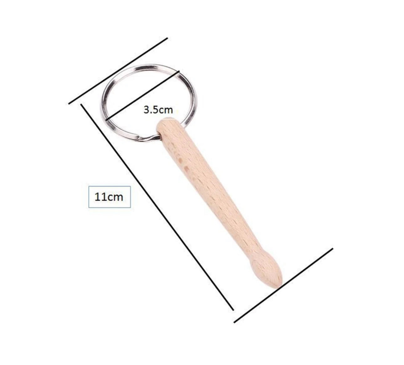 1pc Mini Drum Sticks Keychain Wood Drumsticks Percussion Instruments Key Ring Fashion Accessorie Portable Good Gift