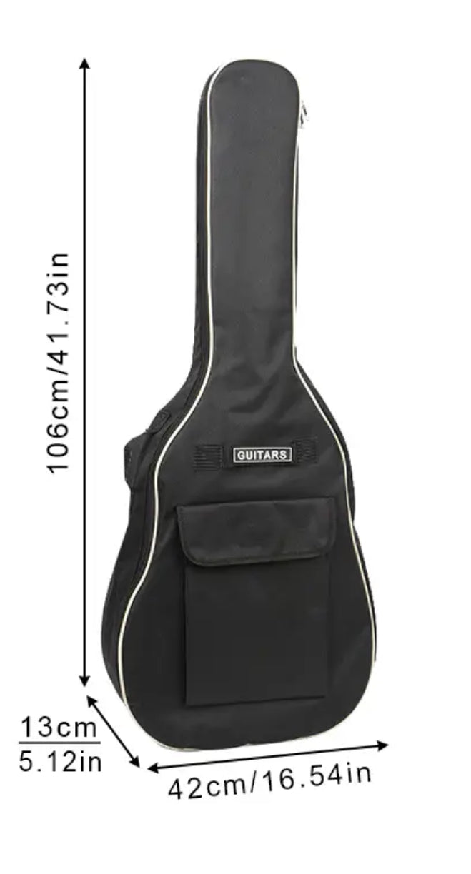 40/41 Inch Waterproof Oxford Fabric Guitar Case Gig Bag Double Straps