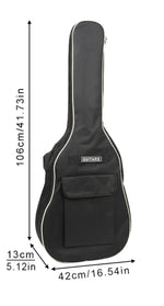 40/41 Inch Waterproof Oxford Fabric Guitar Case Gig Bag Double Straps