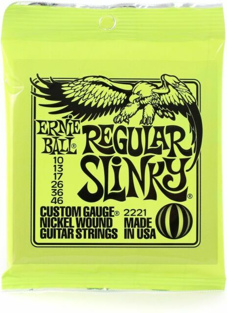 Ernie Ball Electric Guitar Strings - Regular Slinky Nickel Wound 10-46 - 2 Pack