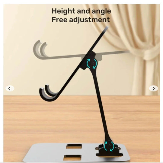 Silver Portable Aluminum Alloy Adjustable Tablet Stand Desktop For Ipad