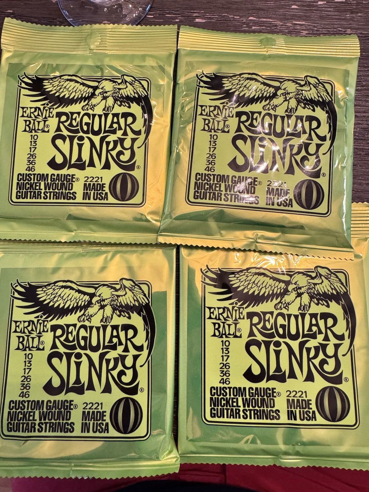 4pack Ernie Ball 7-String Regular Slinky Nickel Electric Guitar Strings - 2621