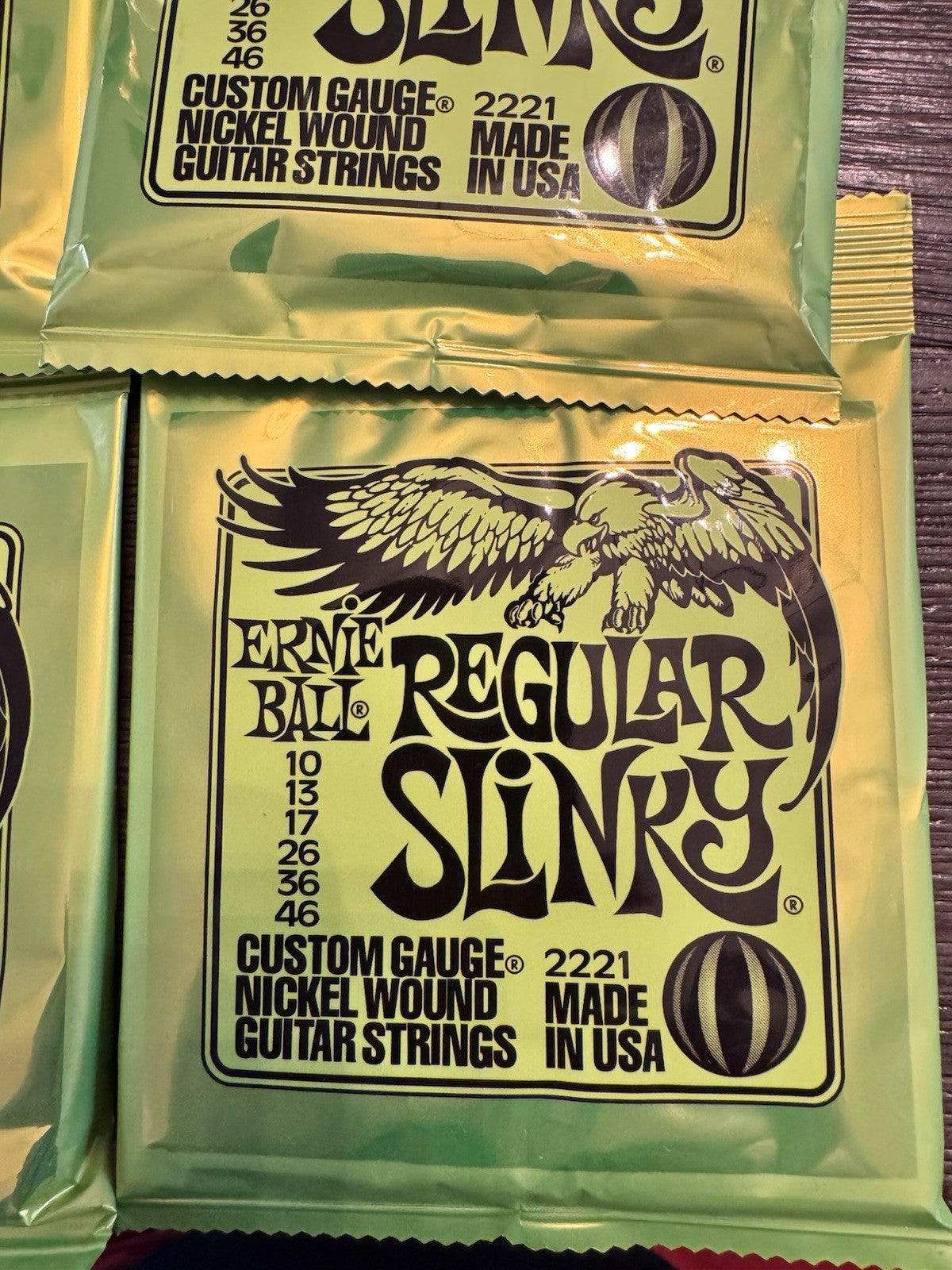 4pack Ernie Ball 7-String Regular Slinky Nickel Electric Guitar Strings - 2621