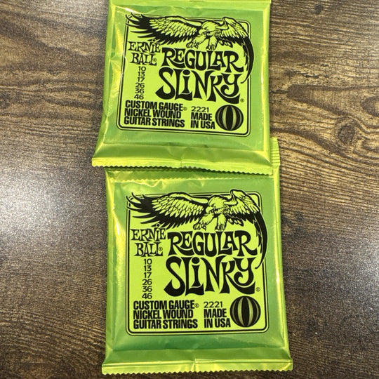 Ernie Ball Electric Guitar Strings - Regular Slinky Nickel Wound 10-46 - 2 Pack