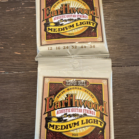 2-Ernie Ball Earthwood 80/20 Medium Light Bronze Acoustic Guitar Strings New