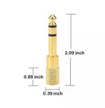 5x TRS Stereo Audio Headphone Adapter 6.35mm 1/4" Male to 3.5mm 1/8" Female Jack