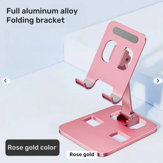 Rose Gold Portable Aluminum Alloy Adjustable Tablet Stand Desktop For Ipad