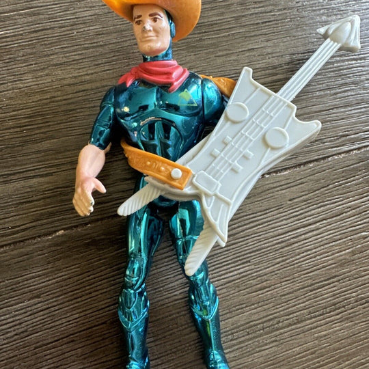 Silverhawks Bluegrass w Sideman Guitar 1986 Telepix Kenner Vintage Action Figure