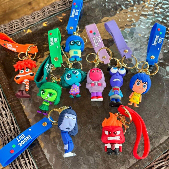 New Inside Out 2 PVC key ring Bags Hanger Pendant 9 Style Keychain lot