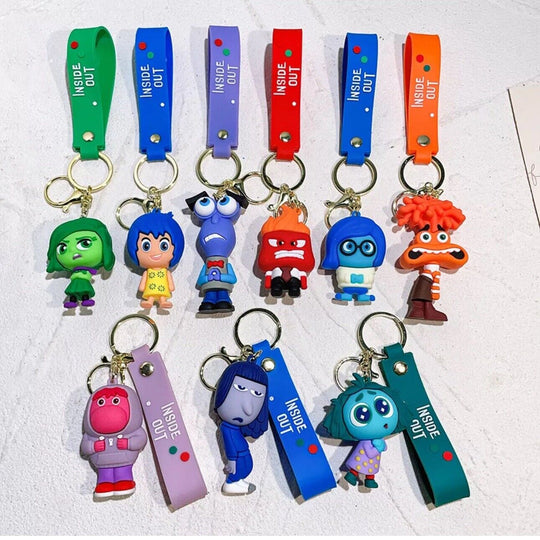 New Inside Out 2 PVC key ring Bags Hanger Pendant 9 Style Keychain lot