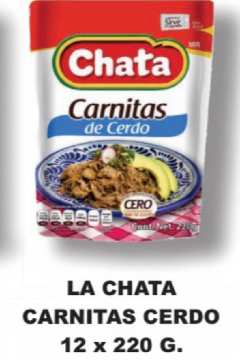 La Chata Carnitas de Cerdo ( Case of 12 - 220g)
