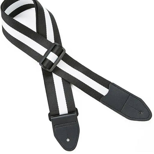 Guitar strap black & white