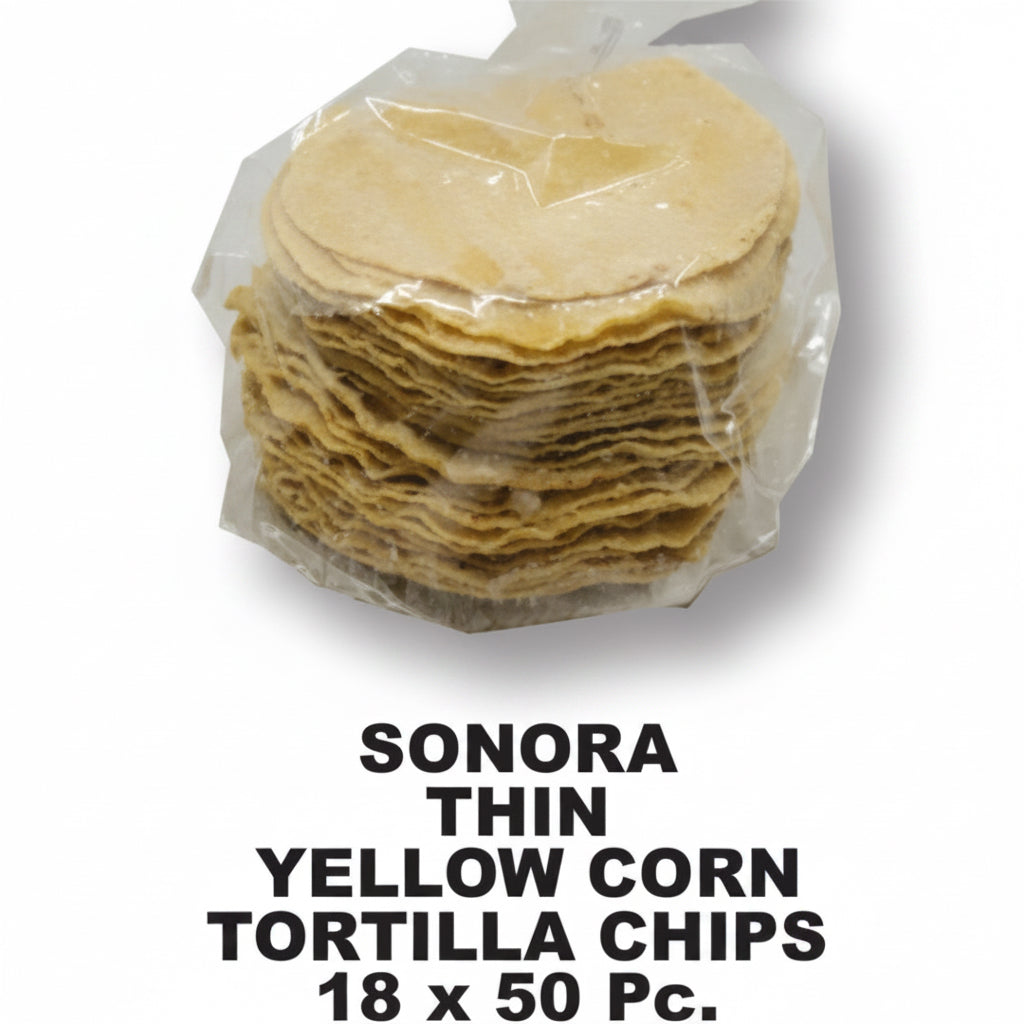 Sonora yellow corn thin tortilla 18 x 50 pcs (Full case)