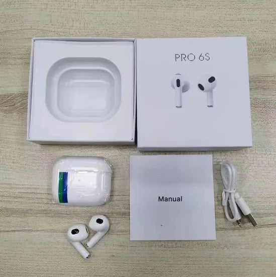 Tws PRO 6s Headphone Noise Cancelling Headset Sport Stereo Wireless Earphones Handsfree Wireless PRO6s Earbuds