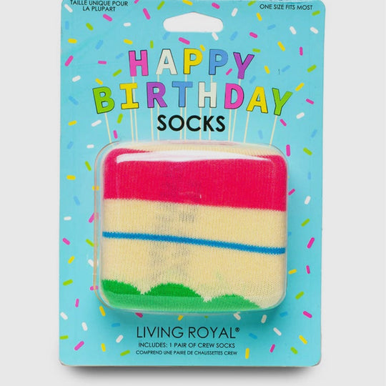 NOUVEAU-Chaussettes 3D Joyeux Anniversaire