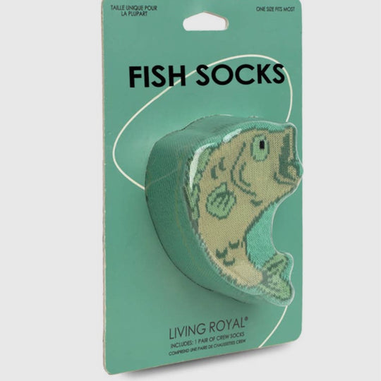 NOUVEAU-Chaussettes 3D Poisson