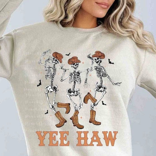 NEW- Sweatshirt Skeleton’s Country Dancing